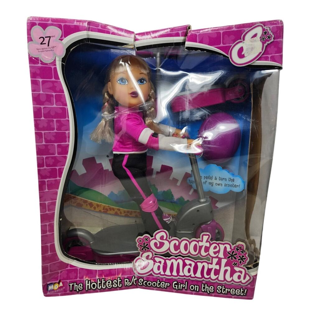 NEW 2000 MGA Scooter Samantha Remote Control Doll Y2K Pink Posable